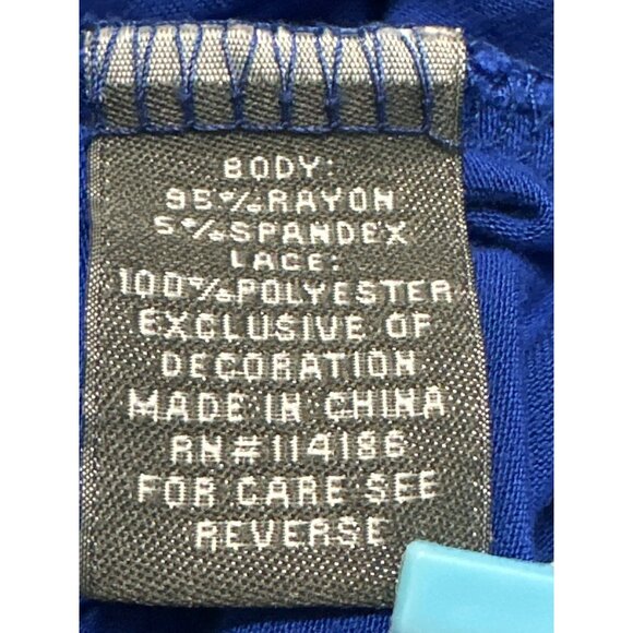 89th and Madison Small Blue Knit Chiffon Tank Top Lightweight Layer Blouse - Picture 8 of 10